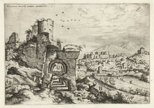 View of the Palatine on the Baths of Caracalla by Hieronymus Cock