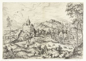 Mercury and Argus Landscapes with Biblical and Mythological Scenes (series title) by Hieronymus Cock