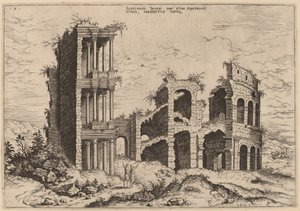 The Septizonium and the Colosseum by Hieronymus Cock