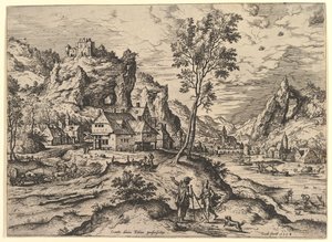 Tobit from Landscapes with Biblical and Mythological Scenes by Hieronymus Cock