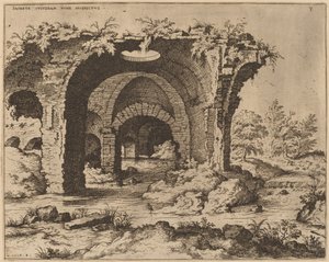 View of Unidentified Ruins by Hieronymus Cock
