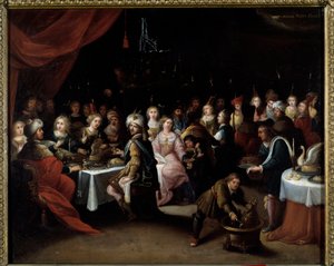 The Wedding of Cana. Painting by Hieronymus Franck (1578-1628)