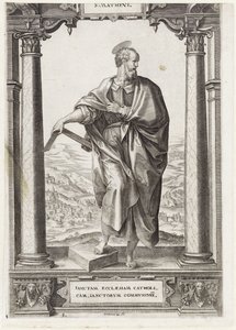 Saint Matthew (Christ and the Twelve Apostles, and Saint Paul) by Hieronymus Wierix
