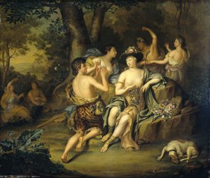 Shepherds and Shepherdesses in a Landscape by Hieronymus van der Mij