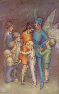 Peter Pan and Tinkerbell by Hilda Theodora Miller