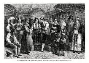 Types and costumes in Norway by Hildibrand