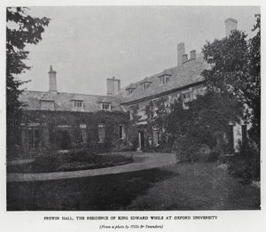 Frewin Hall, residence of King Edward VII while studying at Oxford University by Hills and Saunders
