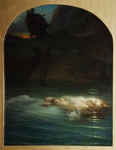 Christian martyr drowned in the Tiber under the reign of Diocletian (244-311). Painting by Paul Hippolyte Delaroche (1797-1856)