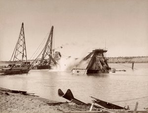 Blast of a Dredger Placed in a Canal by Hippolyte Arnoux