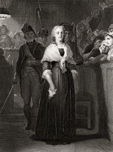 Marie Antoinette before the Revolutionary Tribunal Court, October 14 1793, engraved by William French by Hippolyte Delaroche