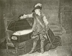 Oliver Cromwell looking at the Corpse of King Charles I by Hippolyte Delaroche