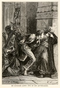 He knocked down two of his adversaries, from Around the World in Eighty Days by Jules Verne