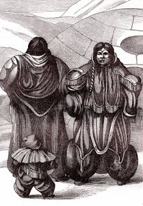 The Eskimo family (engraving) by Hippolyte Leon Benett