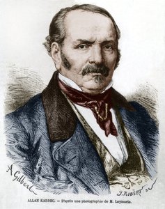 Allan Kardec (1804-1869) True Name Hippolyte Leon Denisart-Rivail, Inventor of Spiritualism in France, Engraving After a Photo by Leymarie