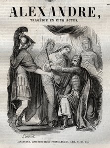 Alexander. With my friendship receive Axiane (engraving) by Hippolyte Louis Pauquet