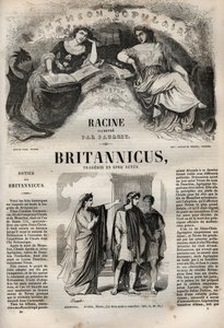 Britannicus tragedy in five acts - engraving in Works of Jean Racine illustrated by Pauquet and notice by Emile de La Bedolliere - 1851 by Hippolyte Louis Pauquet