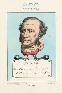 The finances did not make him lose weight this poor Ernest, Le Pilori, number 28, circa 1870 (lithograph)