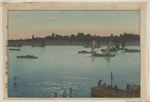 Sumida River - Afternoon, from the Series, Twelve Scenes of Tokyo, Taisho Era