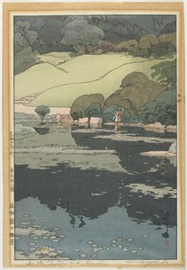 Water Lilies in a Botanical Garden by Hiroshi Yoshida