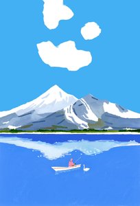 Fishing on the Winter Lake by Hiroyuki Izutsu