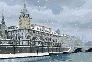 The Seine in Winter, 2015 by Hiroyuki Izutsu