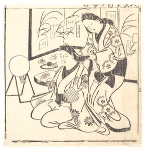 Leaf from a Book Entitled: Wakoku Hiaku-jo, One Hundred Japanese Women by Hishikawa Moronobu