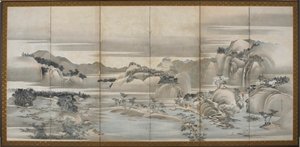 Landscapes of the Four Seasons: Spring and Summer, Edo period, late 18th-early 19th century by Hishikawa Sori