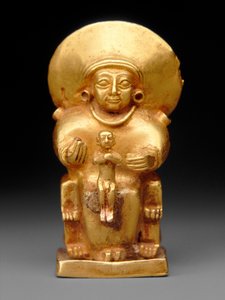 Seated Goddess with a Child by Hittite