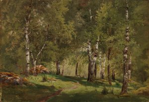 Birch Grove Interior by Hjalmar Munsterhjelm