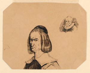 Heads of Two Men, in the Style of Frans Hals by Homer Dodge Martin