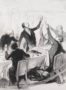 A 43rd Toast...to the Temperance Society by Honoré Daumier