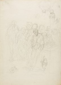 A Group of Men, and Other Sketches, 1857 by Honoré Daumier