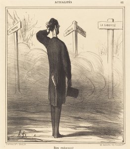 To the Right or to the Left? by Honoré Daumier