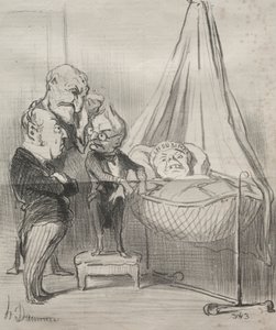 Actualities: Decidedly, She is Very Ill! by Honoré Daumier
