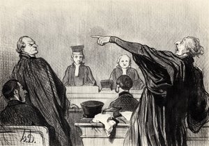 An advocate who is evidently fully convinced... From the Series Les gens de justice, 1845