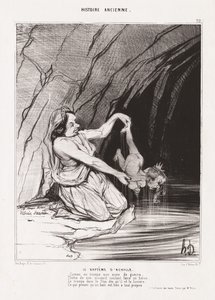 Ancient History: Pl. 22, The Baptism of Achilles by Honoré Daumier