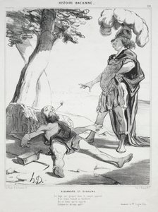 Ancient History, plate 20: Alexander and Diogenes by Honoré Daumier