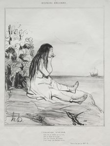 Ancient History, Plate 24: The Abandonment of Ariadne by Honoré Daumier