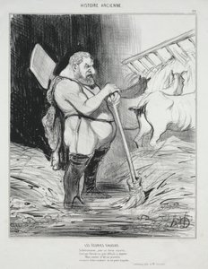 Ancient History, plate 26: The Stable of Augeas, 25 September 1842 by Honoré Daumier