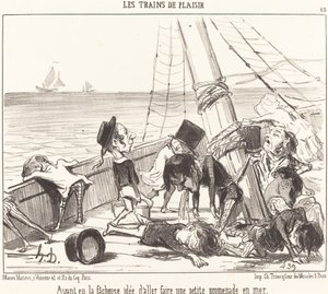 Having the Unfortunate Idea to Go... to Sea by Honoré Daumier