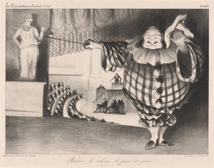 Lower the Curtain, the Farce is Over by Honoré Daumier