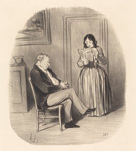 Bourgeois Having Some Chapters Read After Dinner by Honoré Daumier