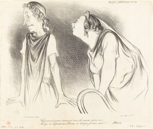 Charming... dragging all hearts after oneself... by Honoré Daumier