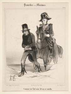 As You Make Your Bed, So You Must Lie in It, Plate 4 from Proverbs and Maxims by Honoré Daumier