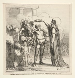 Empedocles Receiving by Honoré Daumier