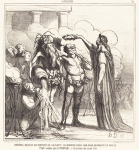 Empedocles Receiving Divine Honors by Honoré Daumier