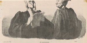 In Delicacy by Honoré Daumier