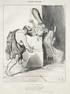 Hercules Tamed by Love by Honoré Daumier