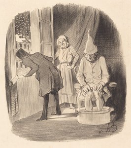 Inconvenience of Putting Your Home... by Honoré Daumier