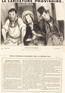 Interior of an Omnibus by Honoré Daumier